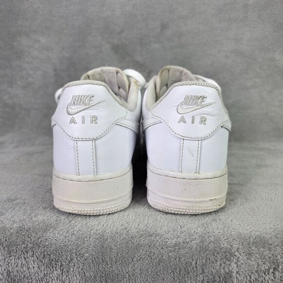 Mens Nike Air Force 1 07 White Leather Sneakers Shoes CW2288-111 Size 11 - Picture 4 of 8